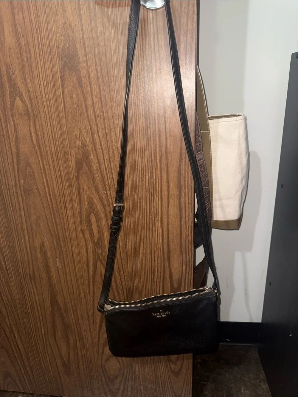 kate spade Black Pebbled Leather Crossbody